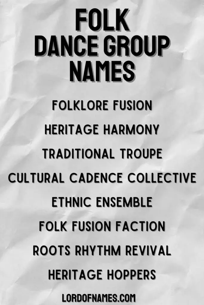 Names For Folk Dance Groups